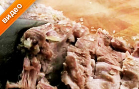 Свиное, говяжье филе, запеченное в соли