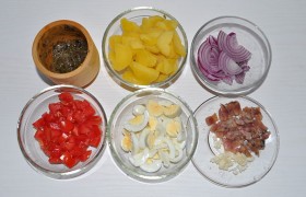Картофельный салат с анчоусами - фото №2