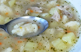 Суп с клецками из кус-куса