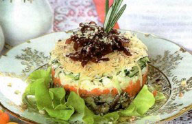 Слоеный салат со шпротами