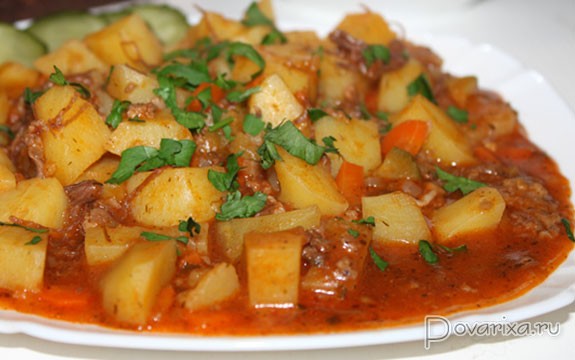 Жаркое из тушёнки с картошкой — пошаговый рецепт с фото