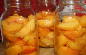 Персики, консервированные без сахара