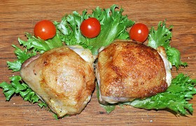 Жареная курица в соево-майонезном маринаде