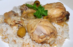 Тушеная курица по-мароккански