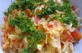 Пряный капустный салат
